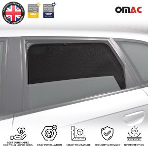 Audi A3 Sportback Window Mesh - Rear Door - Omac - Black - '06-'13